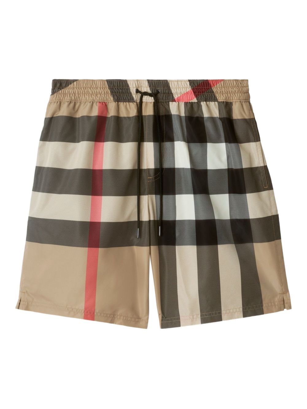 Classic Check Pattern Shorts With Adjustable Waistband