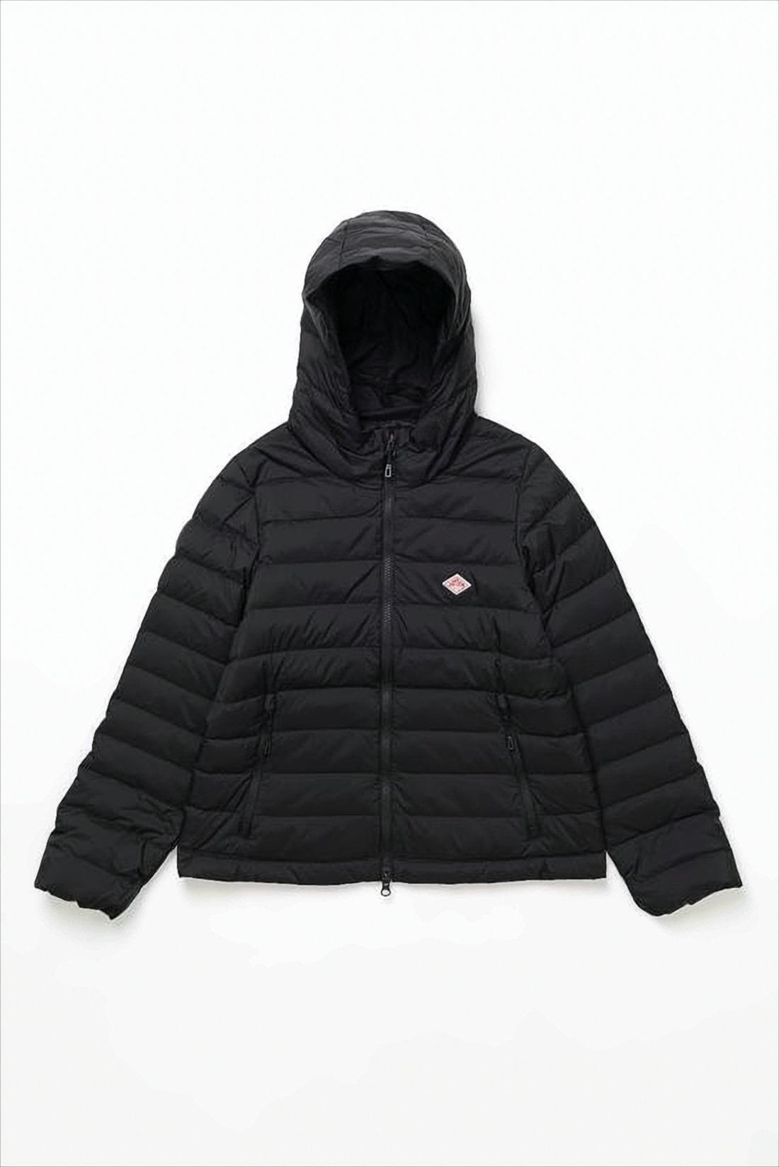 Horizontal Quilted Short Padded Jacket with Hood