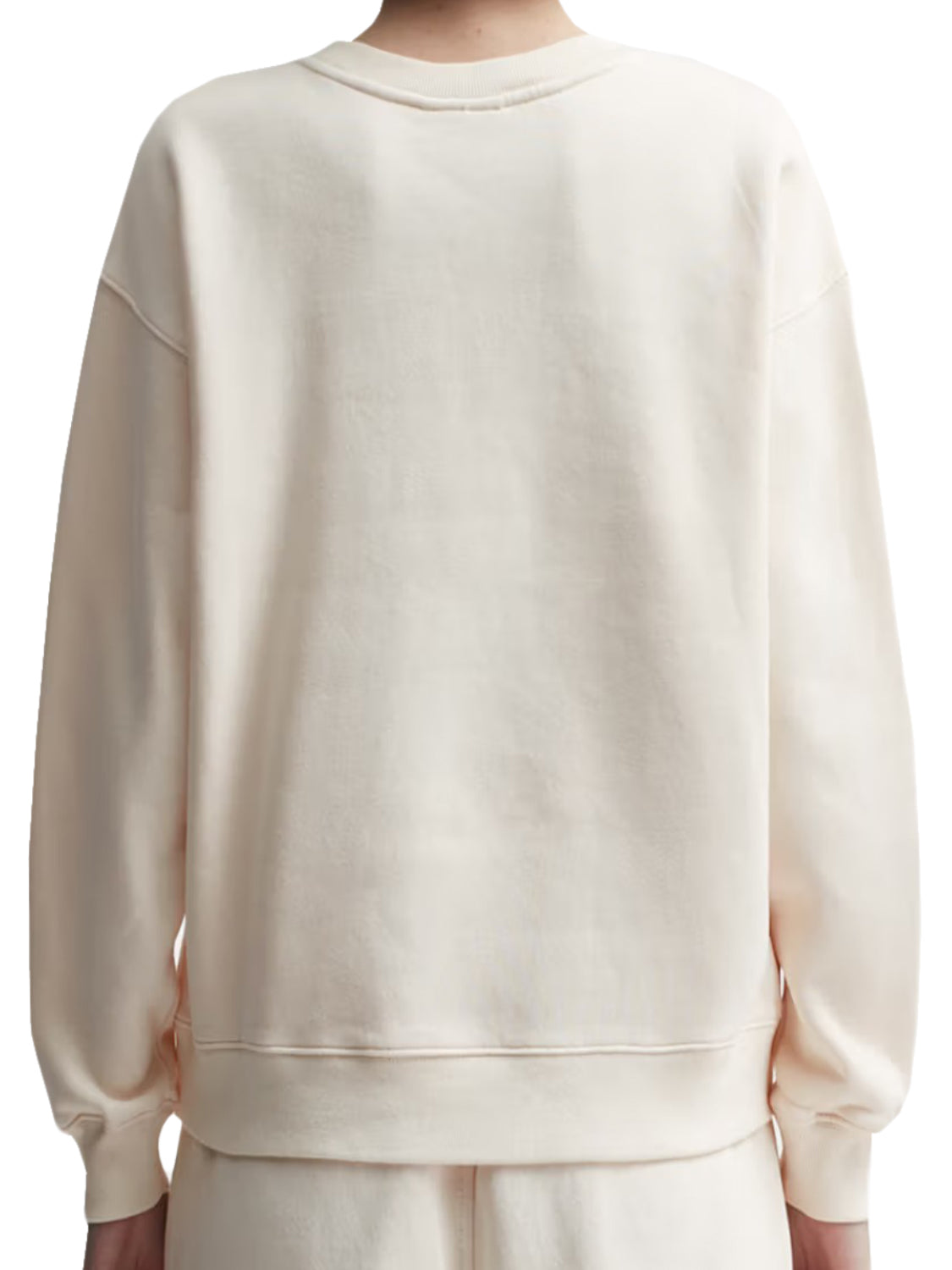 Long-Sleeved Crewneck Top With Ribbed Details