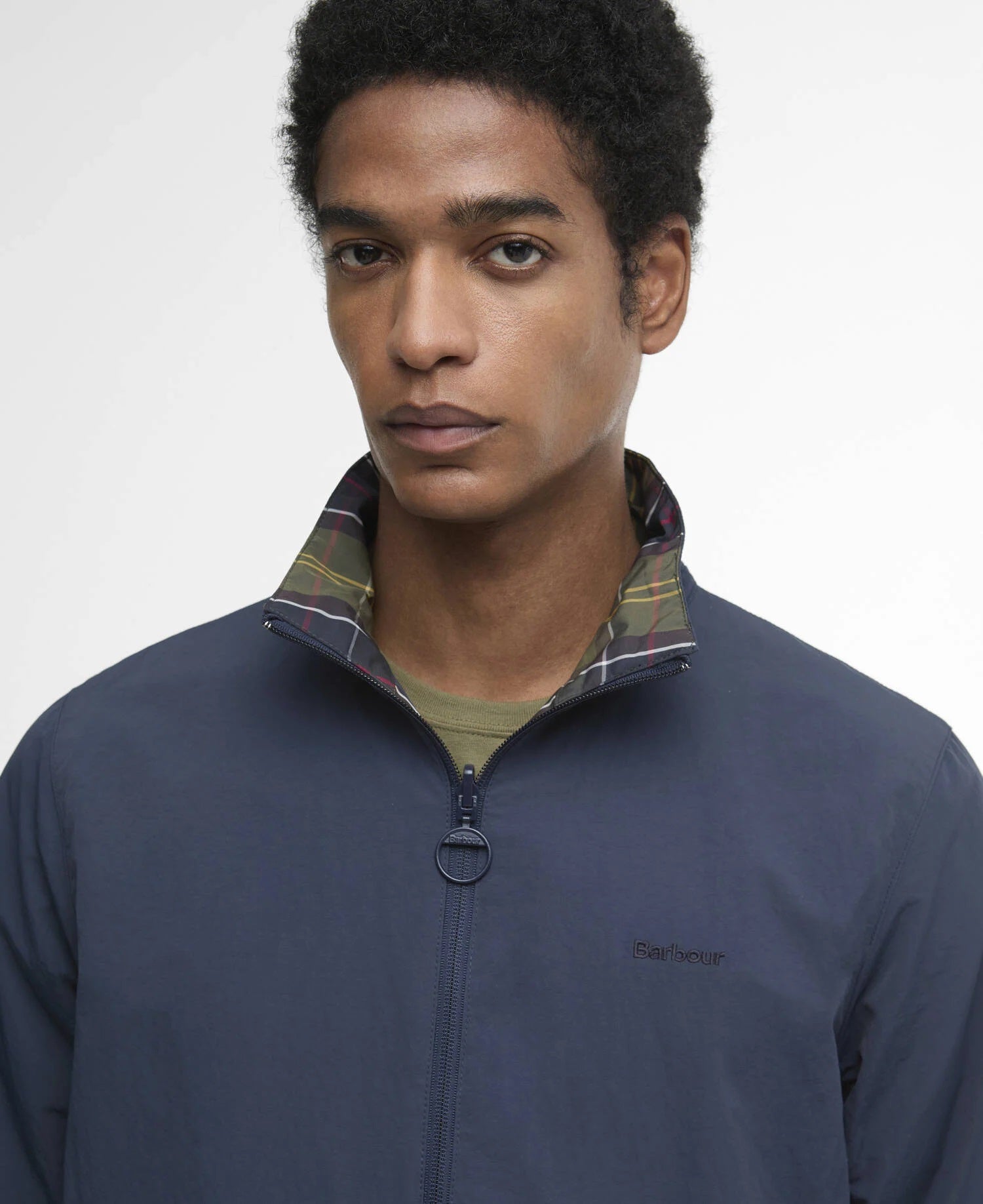 Navy Blue Reversible Polyamide Jacket