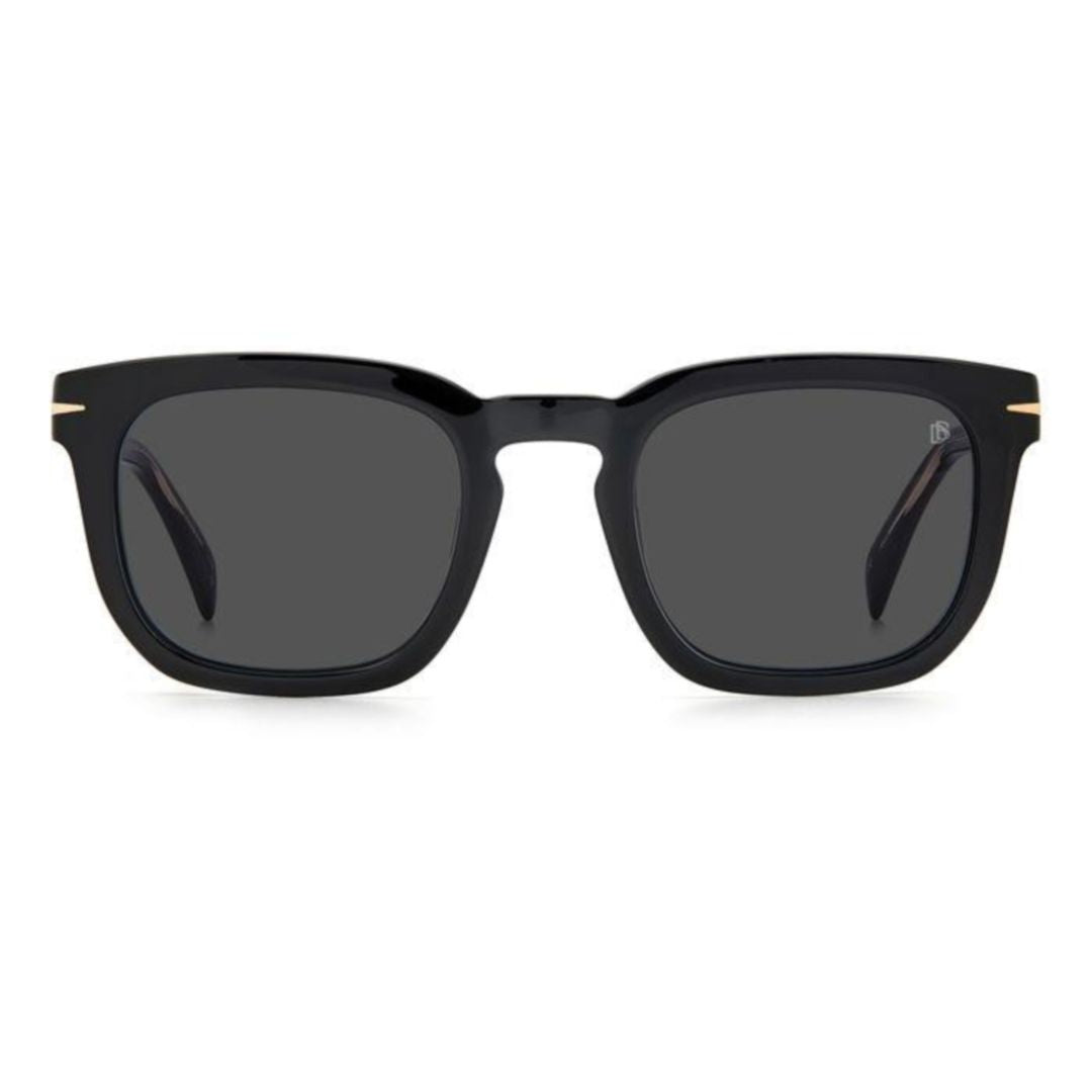 Db 7076/S Square-Frame Black Acetate Sunglasses