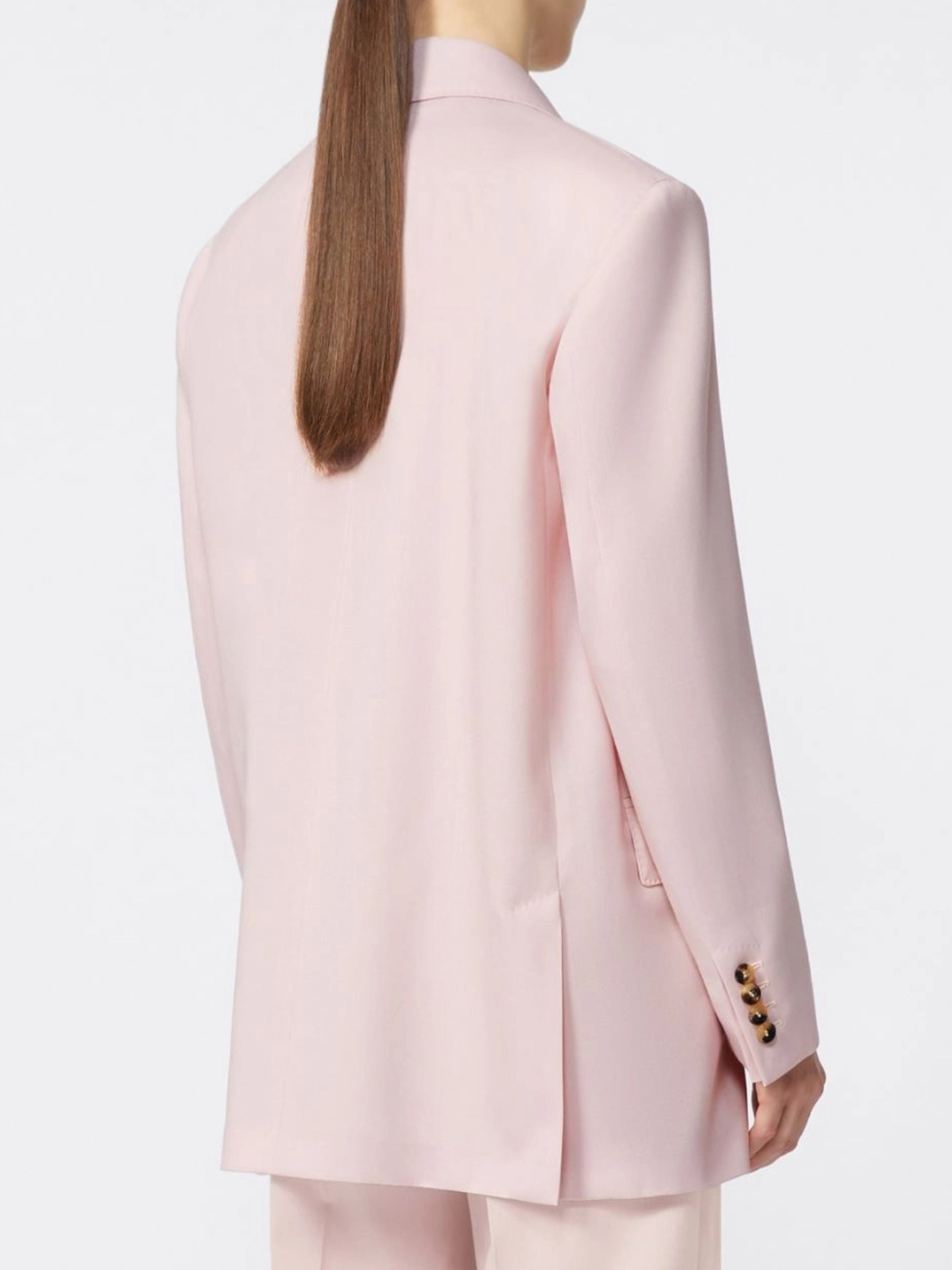 Pink Ombrosa Double-Breasted Cotton Blazer