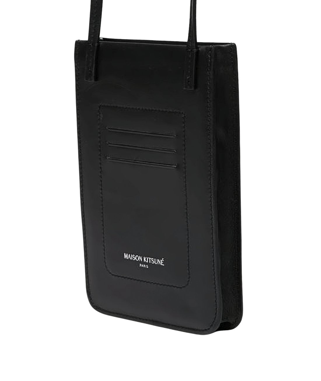 Rectangular Black Leather Crossbody Bag