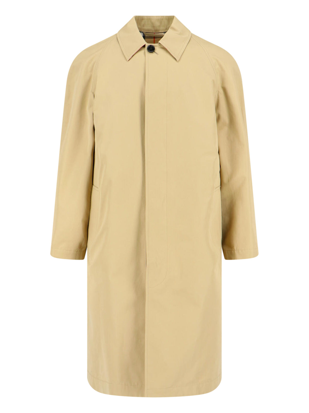 "Camden" Trench Coat In Beige Cotton