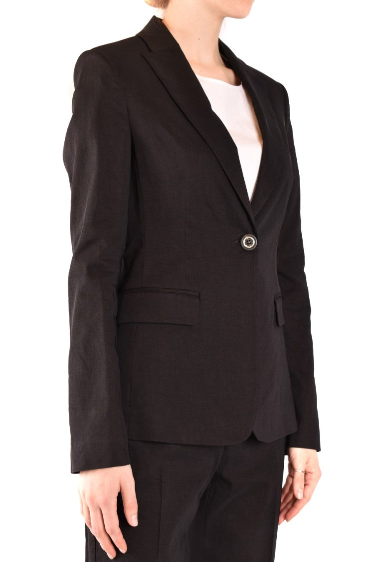 Farida Silk-Blend Tailored Shirt With Notched Lapel