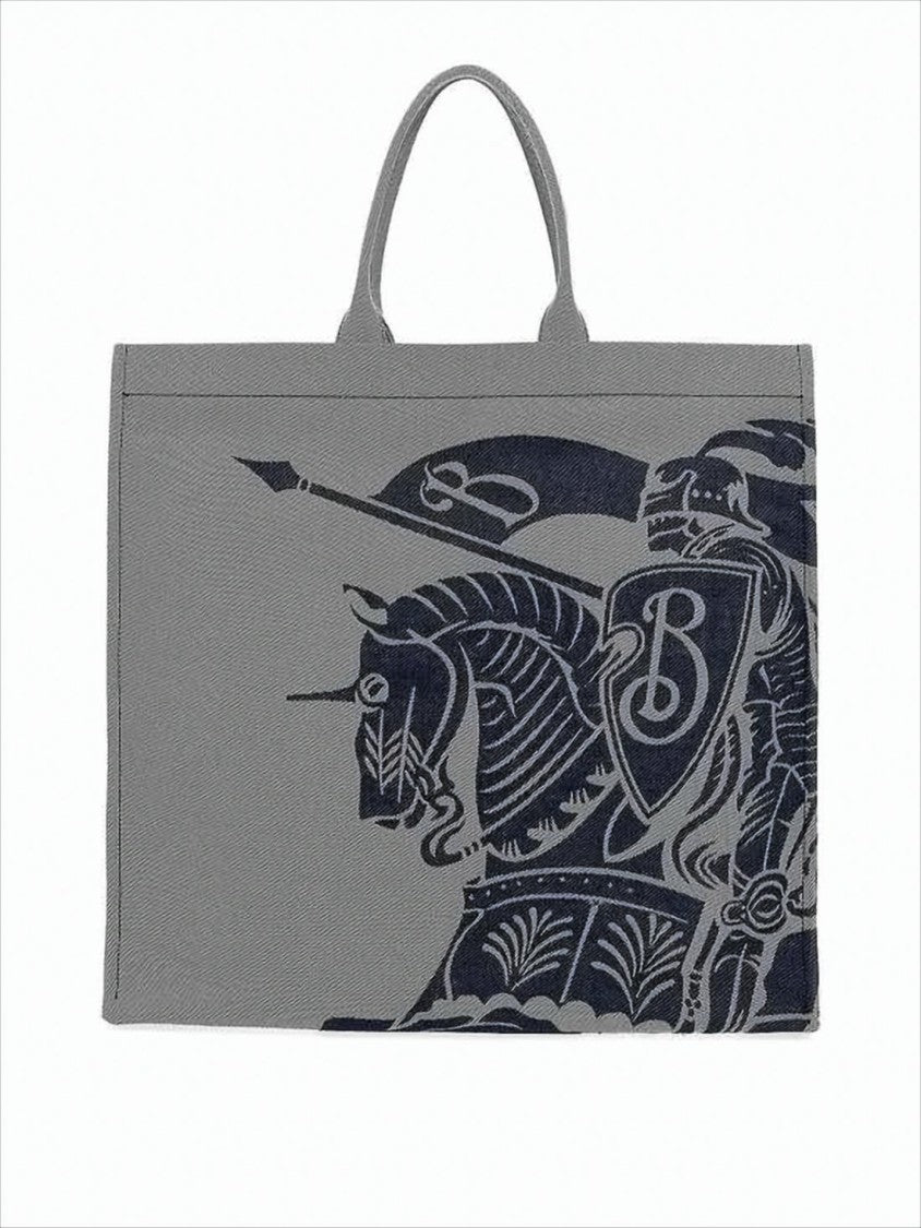 Structured Grey Tote Bag