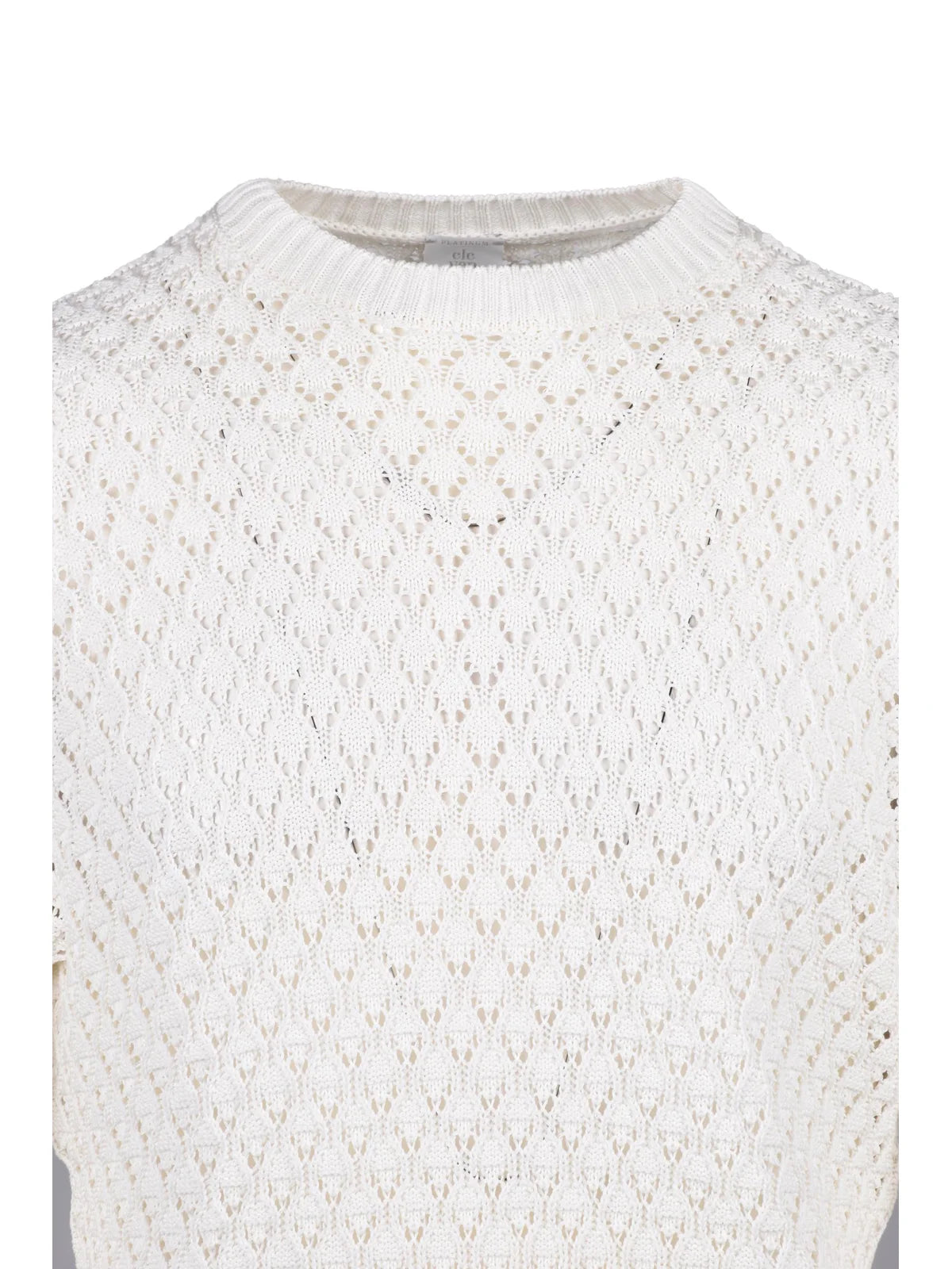 White Cotton Tricot Sweater