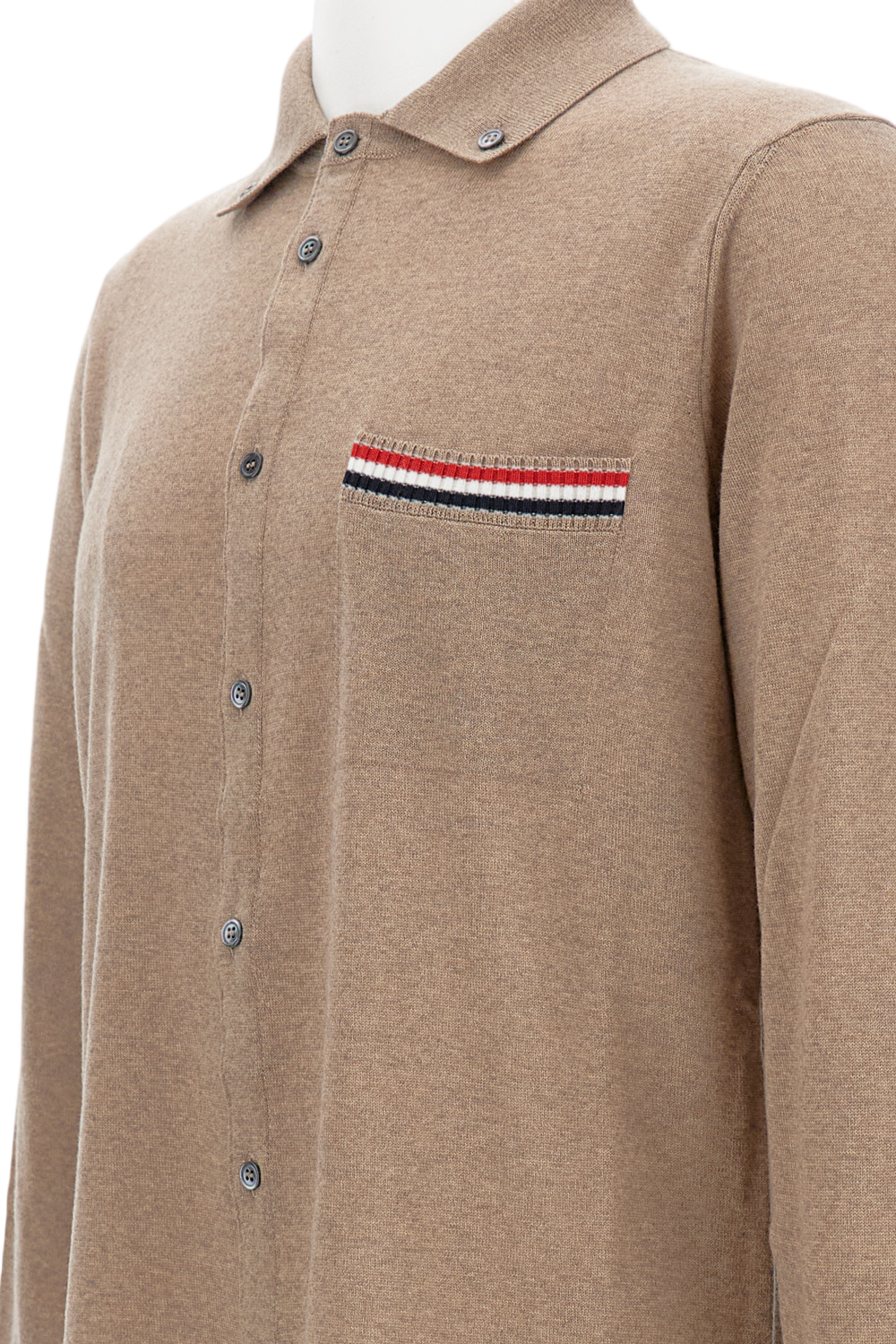 Wool Cardigan With Pointed Collar