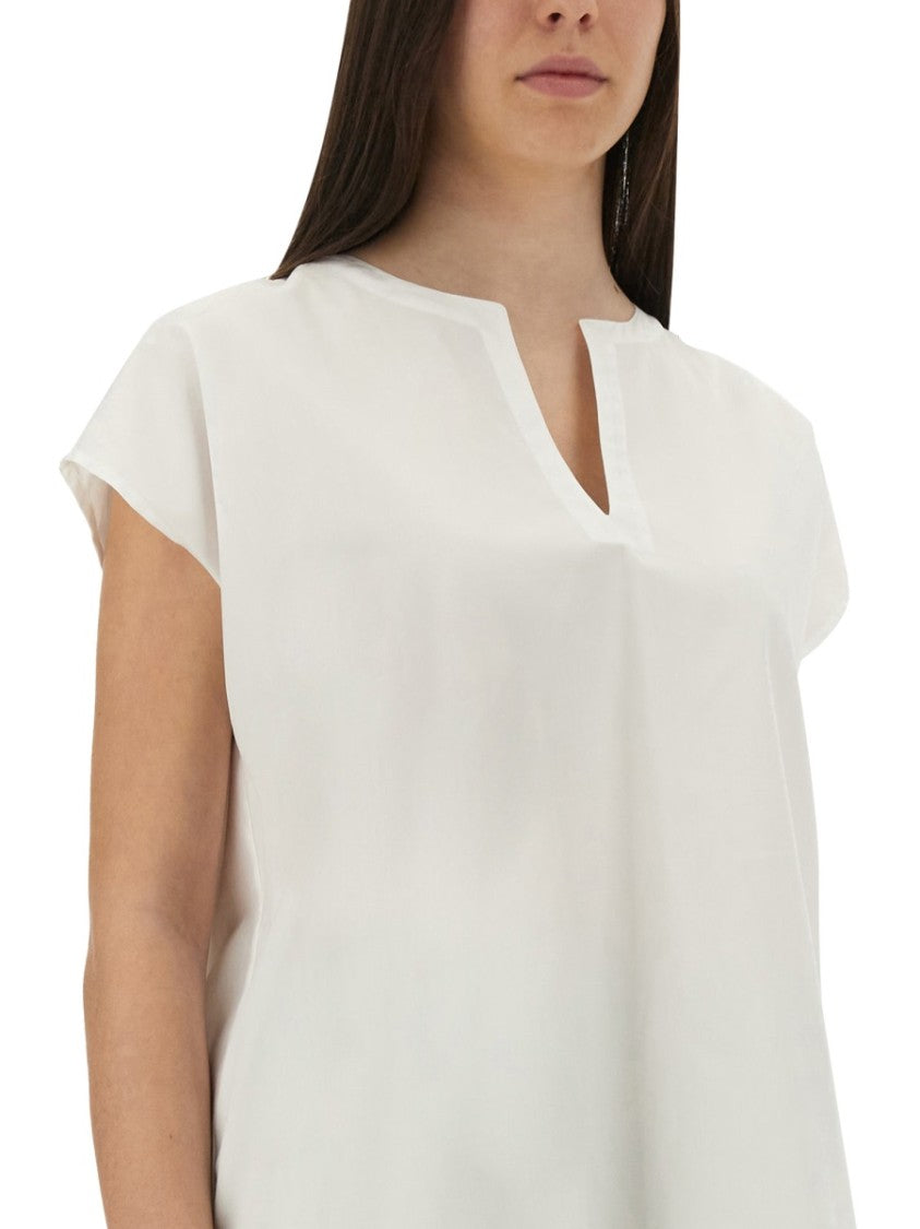 Relaxed Oversized White Cotton Top