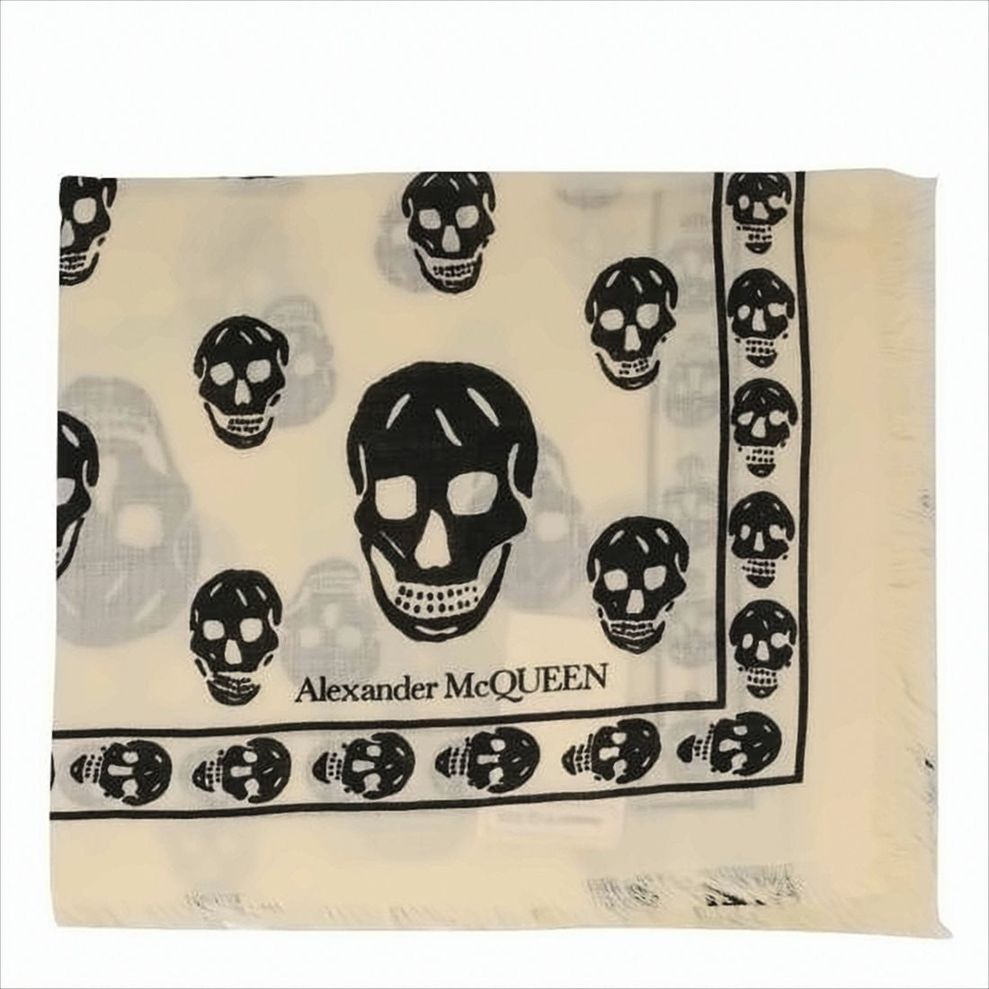 Wool Scarf With Iconic Skull Motif