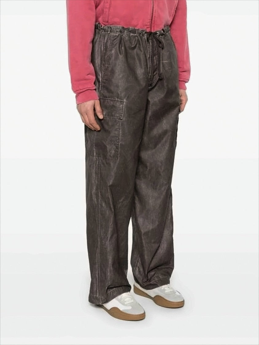 Relaxed Fit Brown Straight Pants