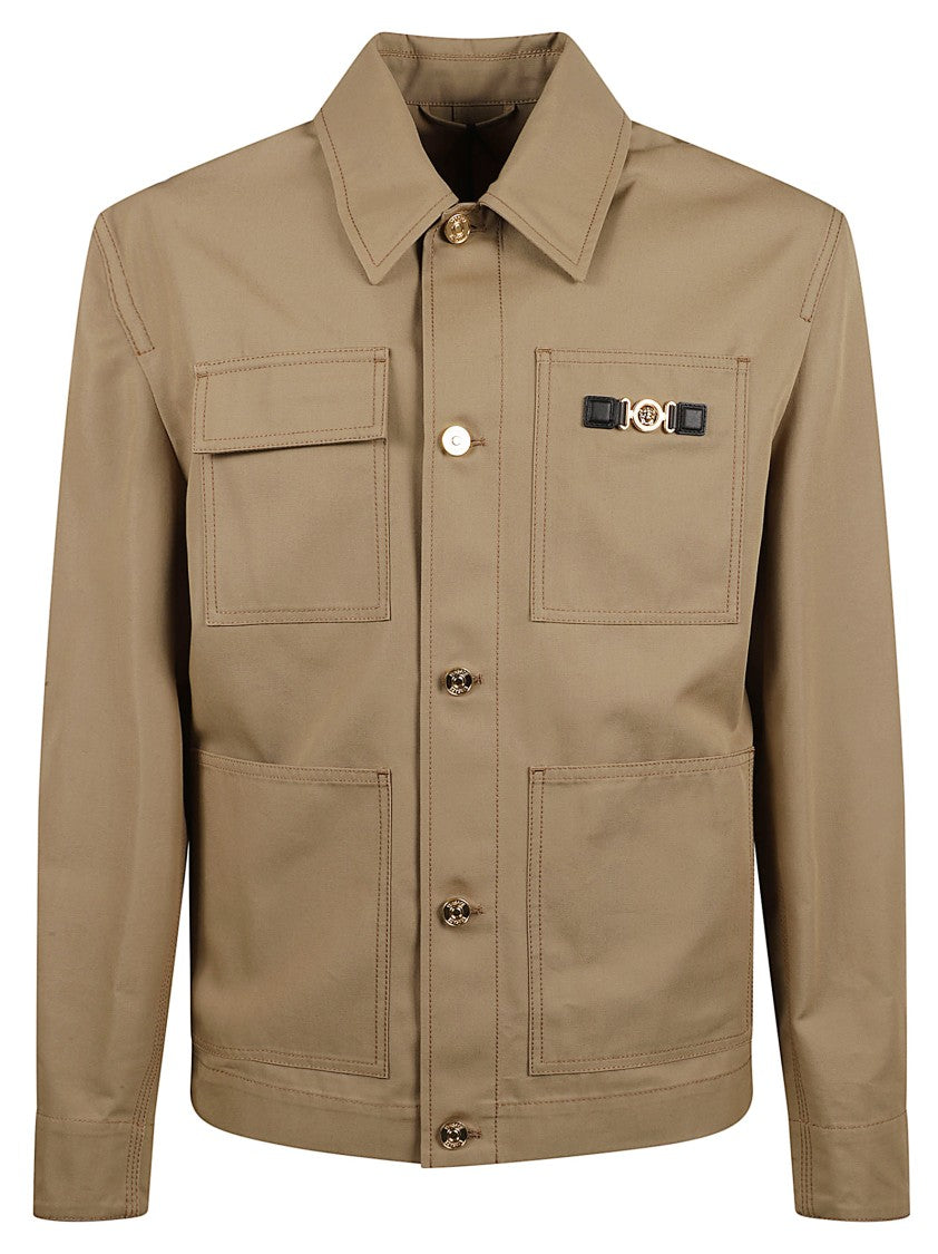 Utility Jacket With Medusa Head Plaque