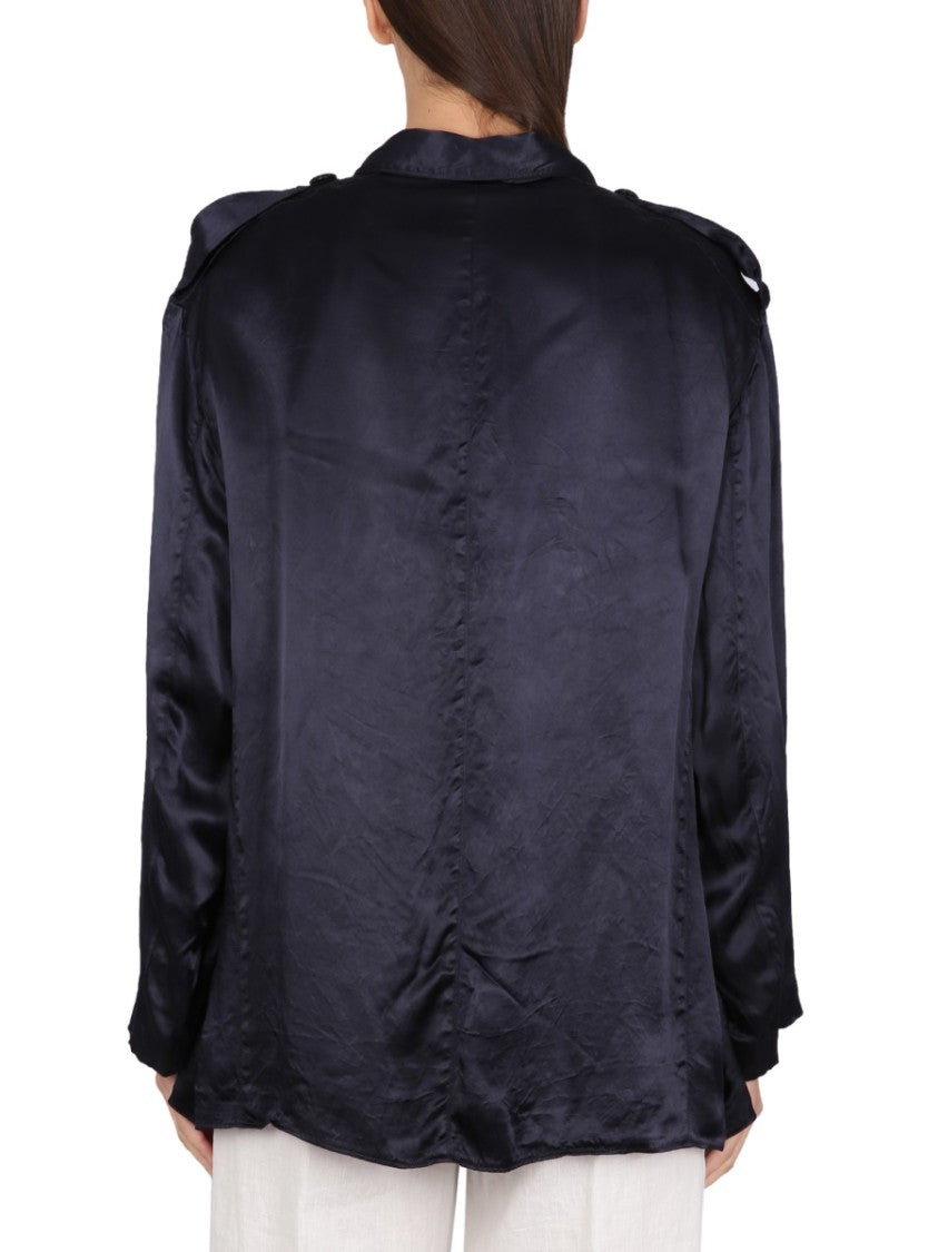 Single-Breasted Jacket With Epaulets