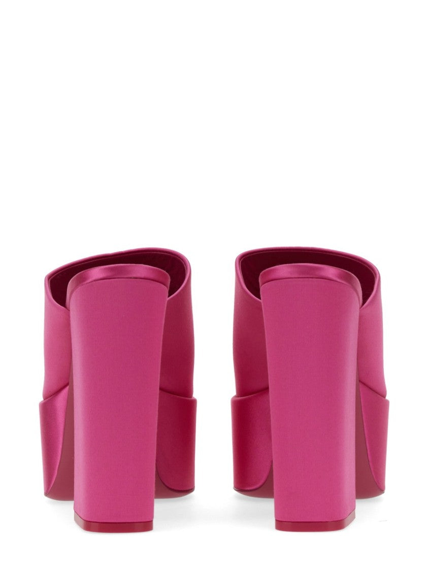 Sasha Open-Toe Mules With Wide Strap