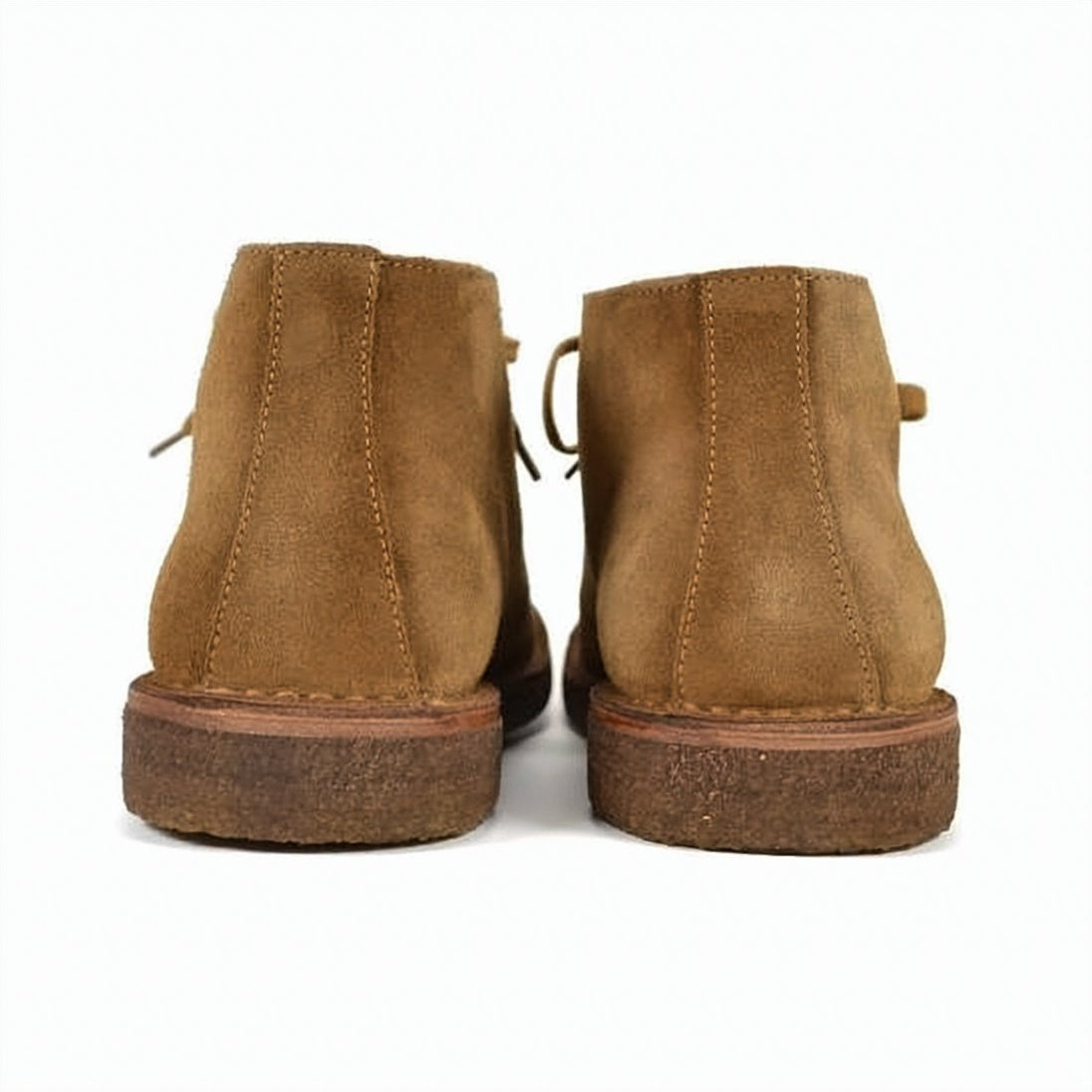 Suede Ankle-High Loafers with Minimalist Lace-Up Design