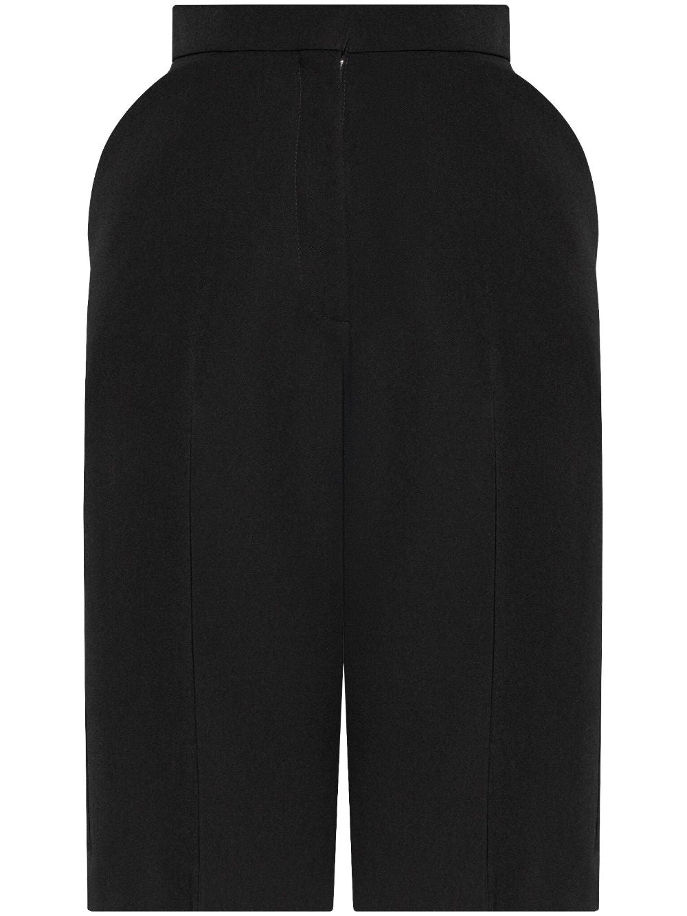 High-Waisted Wool Shorts