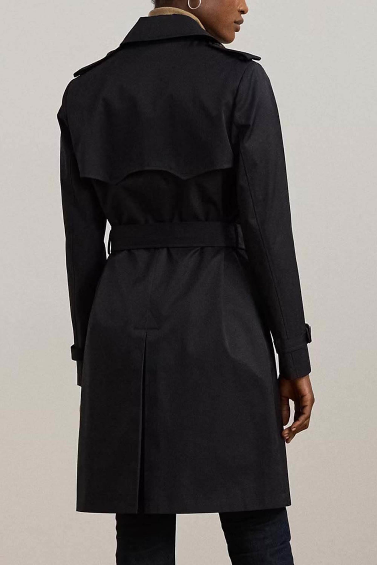 Navy Blue Double Breasted Lined Coat