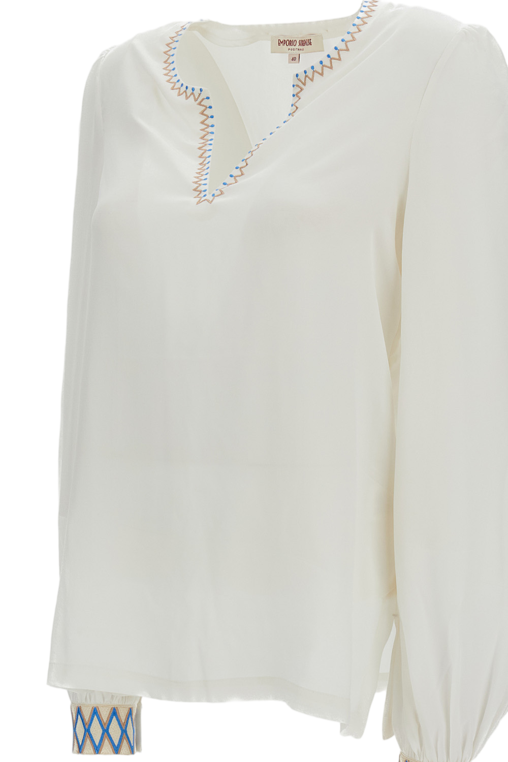 Ballerina Embroidered Silk Blouse