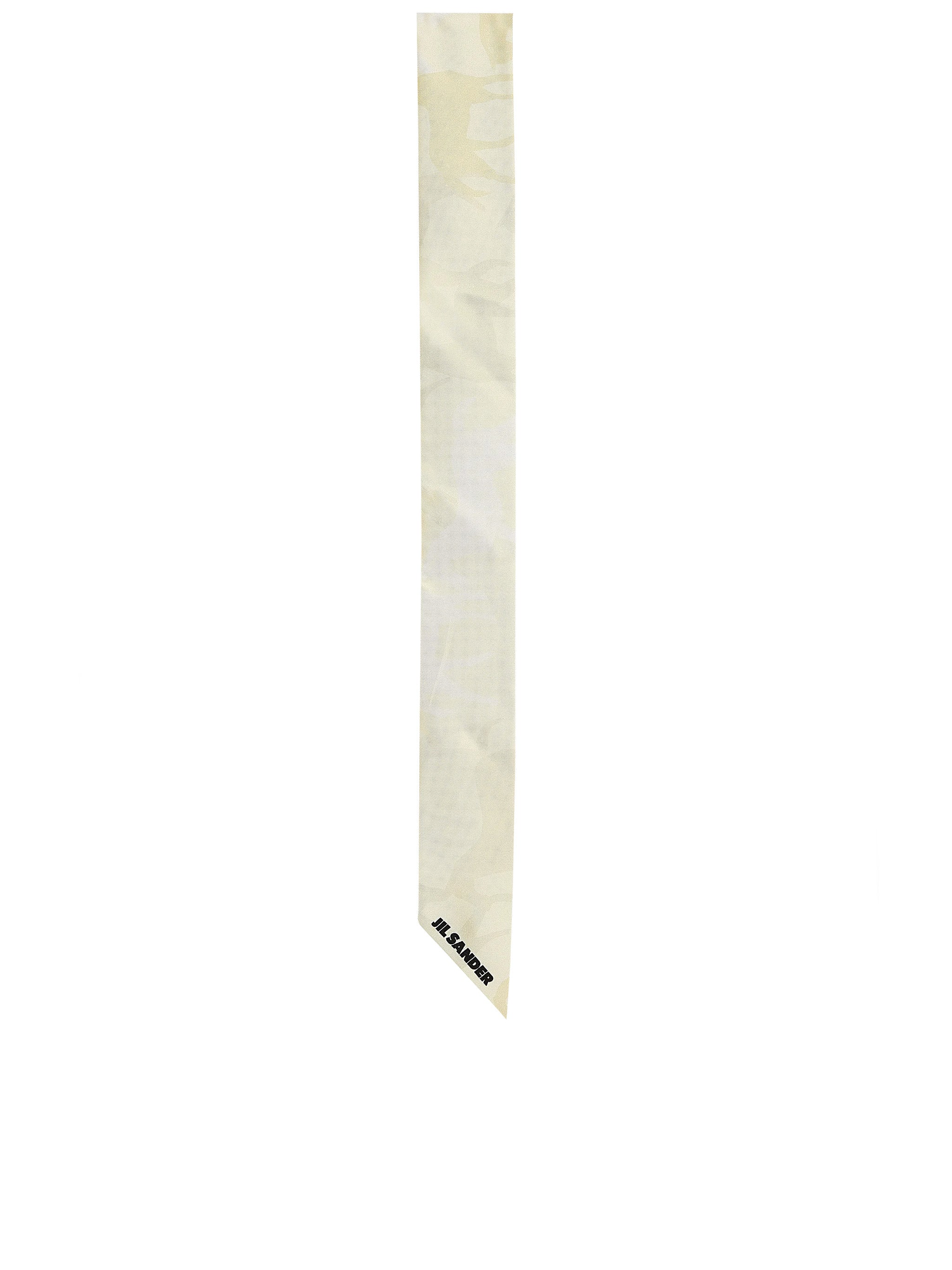 Beige Foulard Long Tapered Scarf