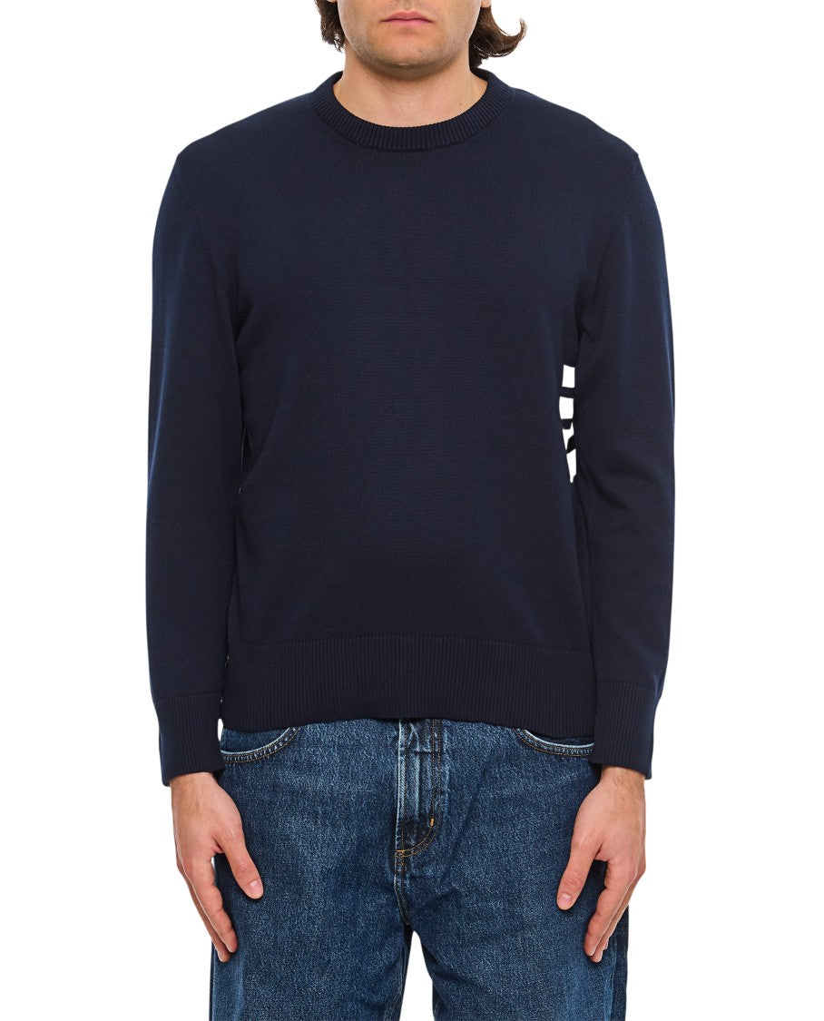 Sweter z okrągłym dekoltem 4 Bar Stripe