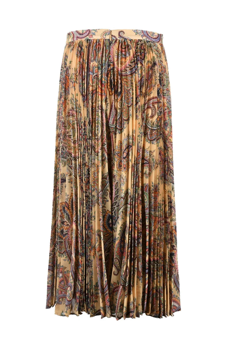 Pleated Maxi Skirt - Cream