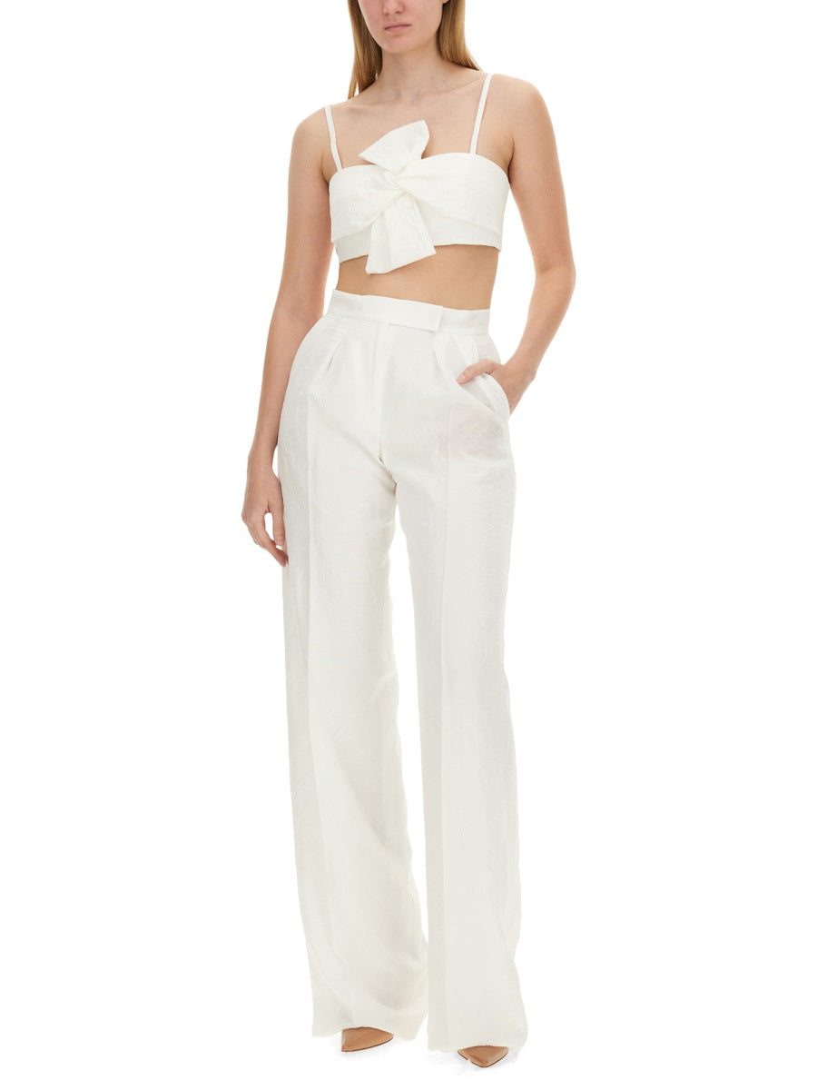 Slim Fit Acetate Bridal Top with Refined Silhouette