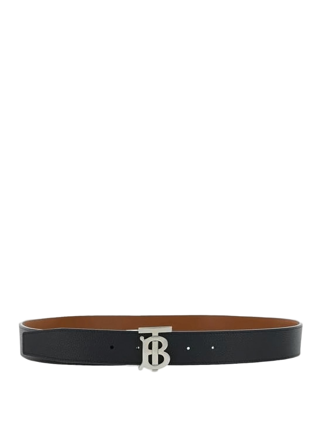 Textured Calfskin Belt with Interlocking TB Buckle