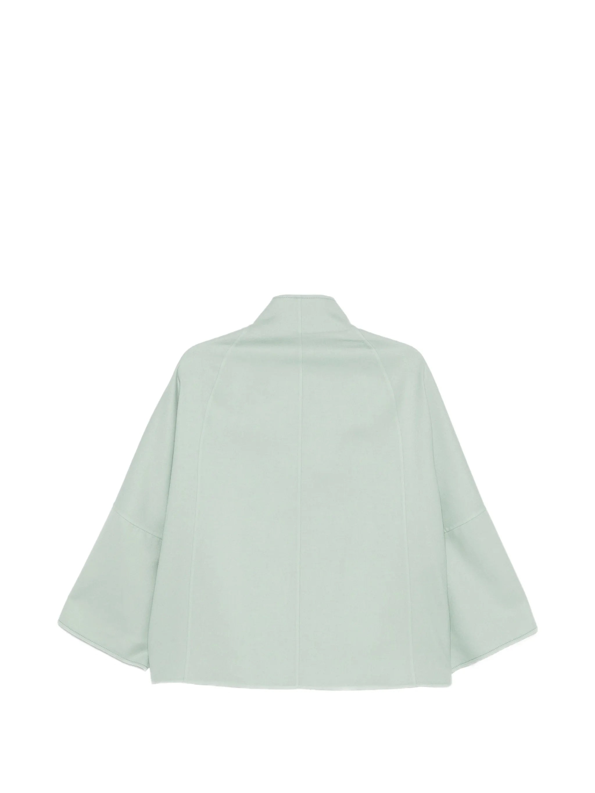 Short Loose Fitting Jacket With High Collar