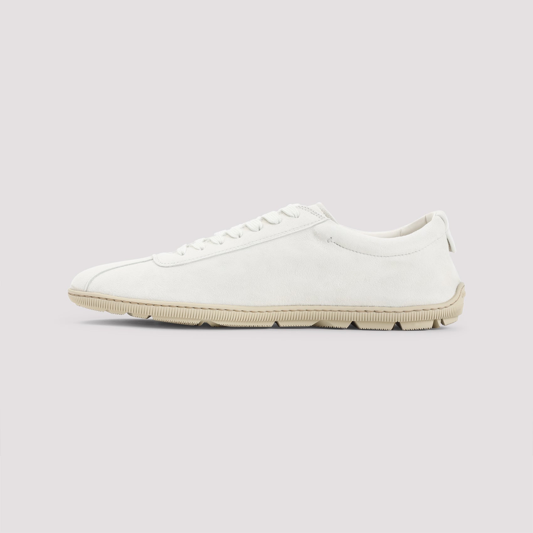 Premium Goat Leather Sneakers with Textured Sole