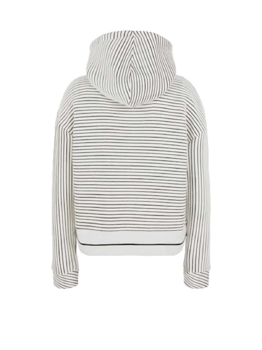 White Striped Sweatshirt
