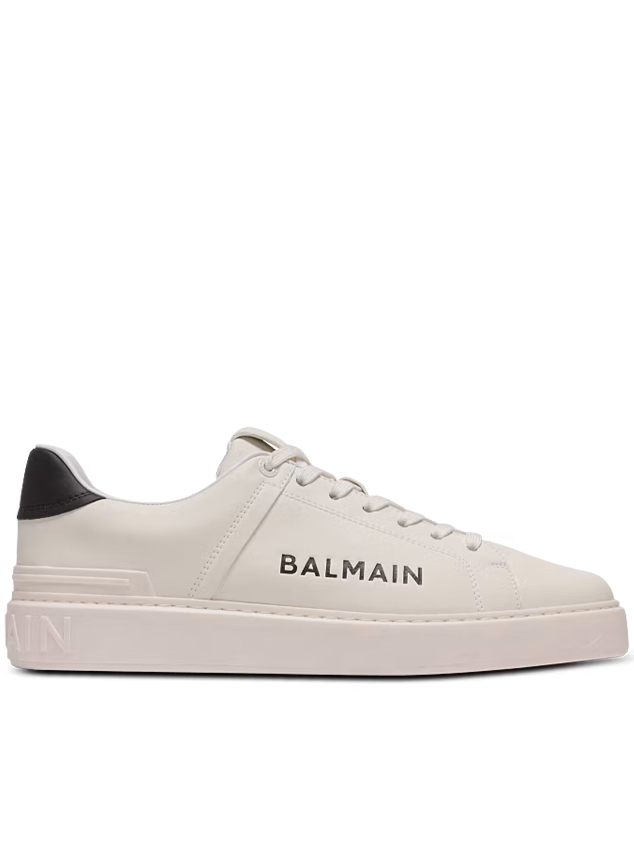 White Low Top Lace-Up Sneakers