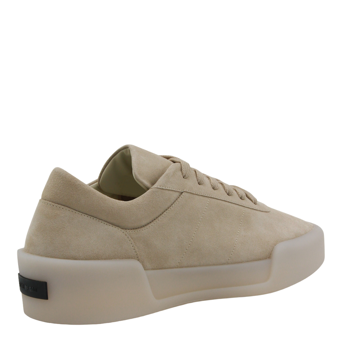 Sneakers with Suede-like Upper and Translucent Sole