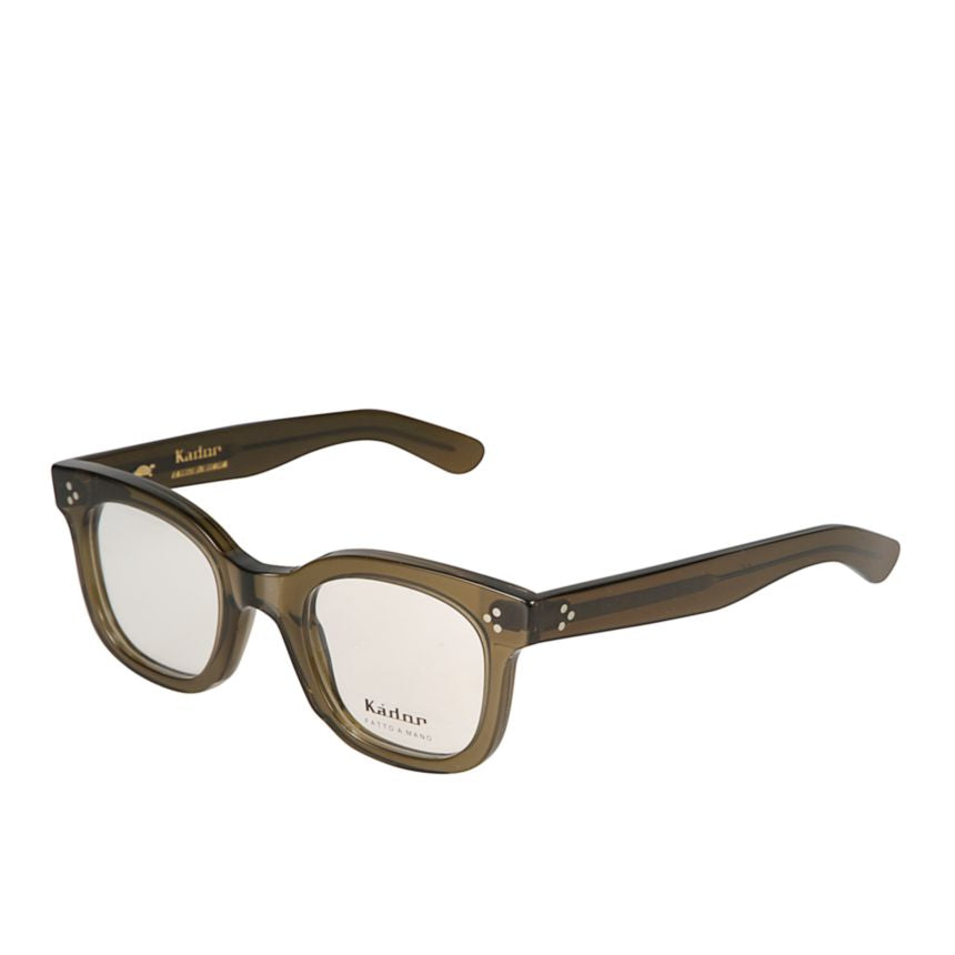 Heritage Bold Rectangular Eyeglasses with Translucent Brown Finish