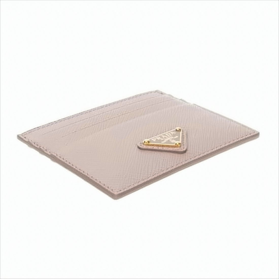 Textured Calf Leather Cardholder with Gold-tone Logo