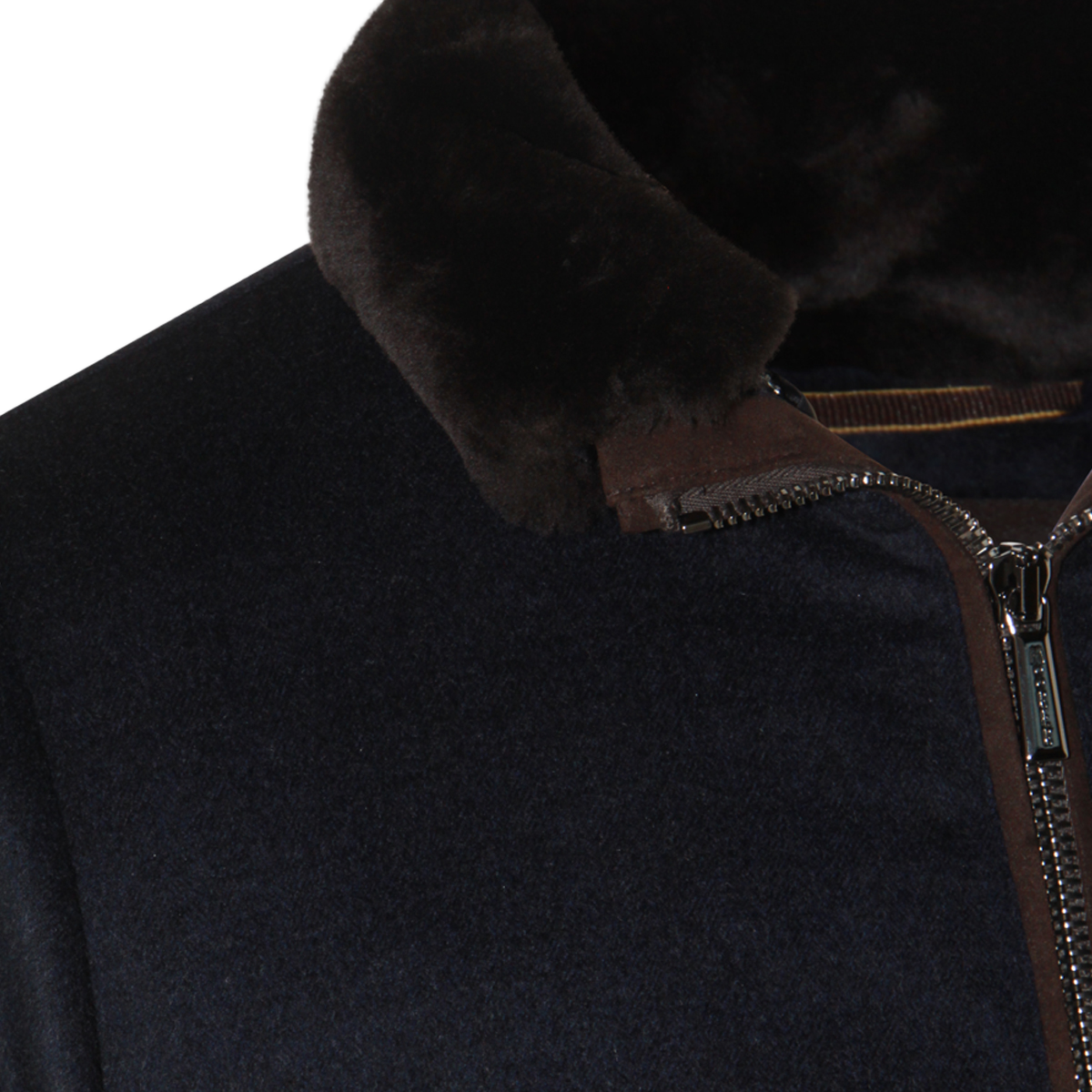 Bomber Jacket with Plush Collar