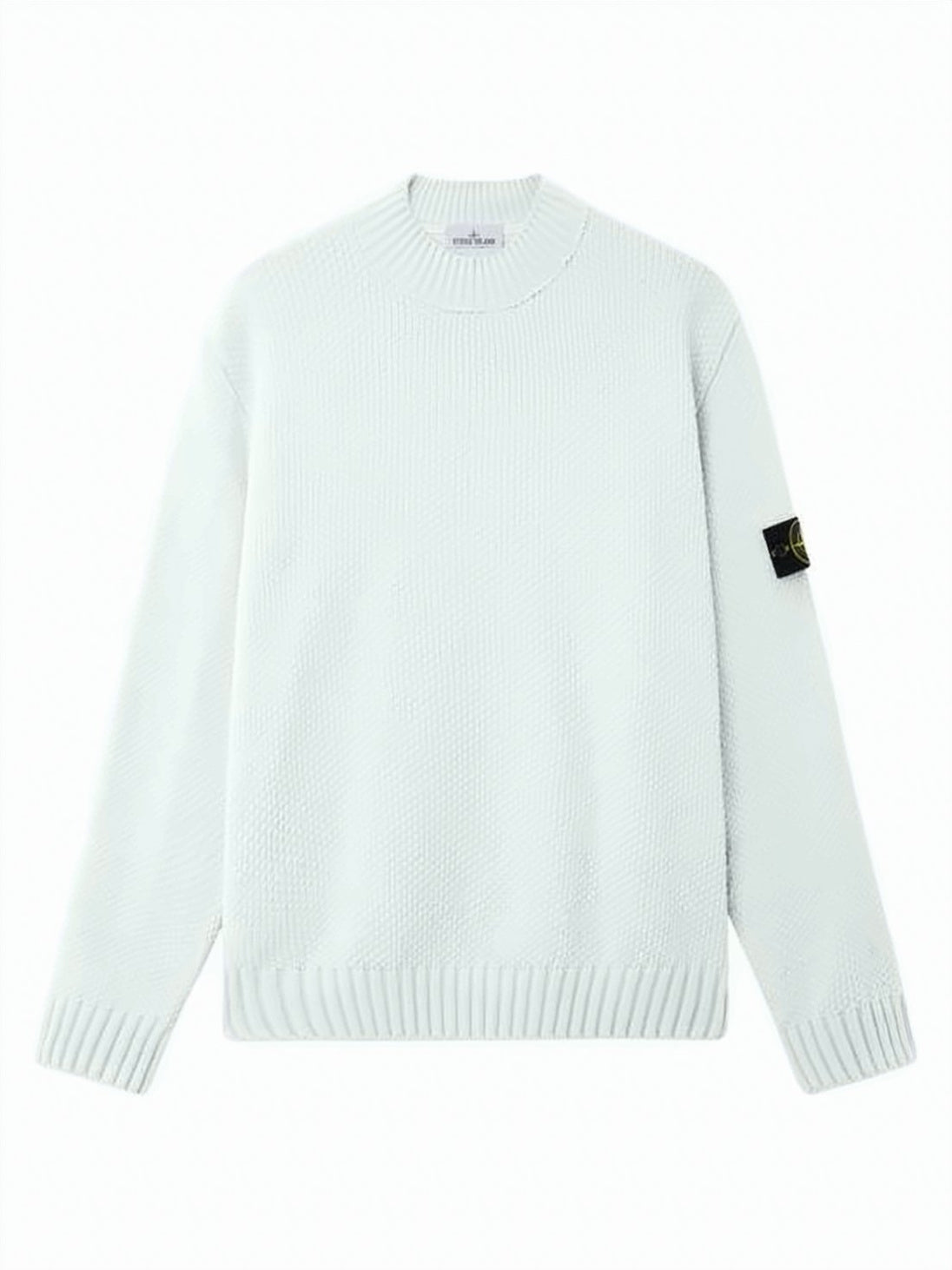 Textured Knit Sweatshirt with Distinctive Patch