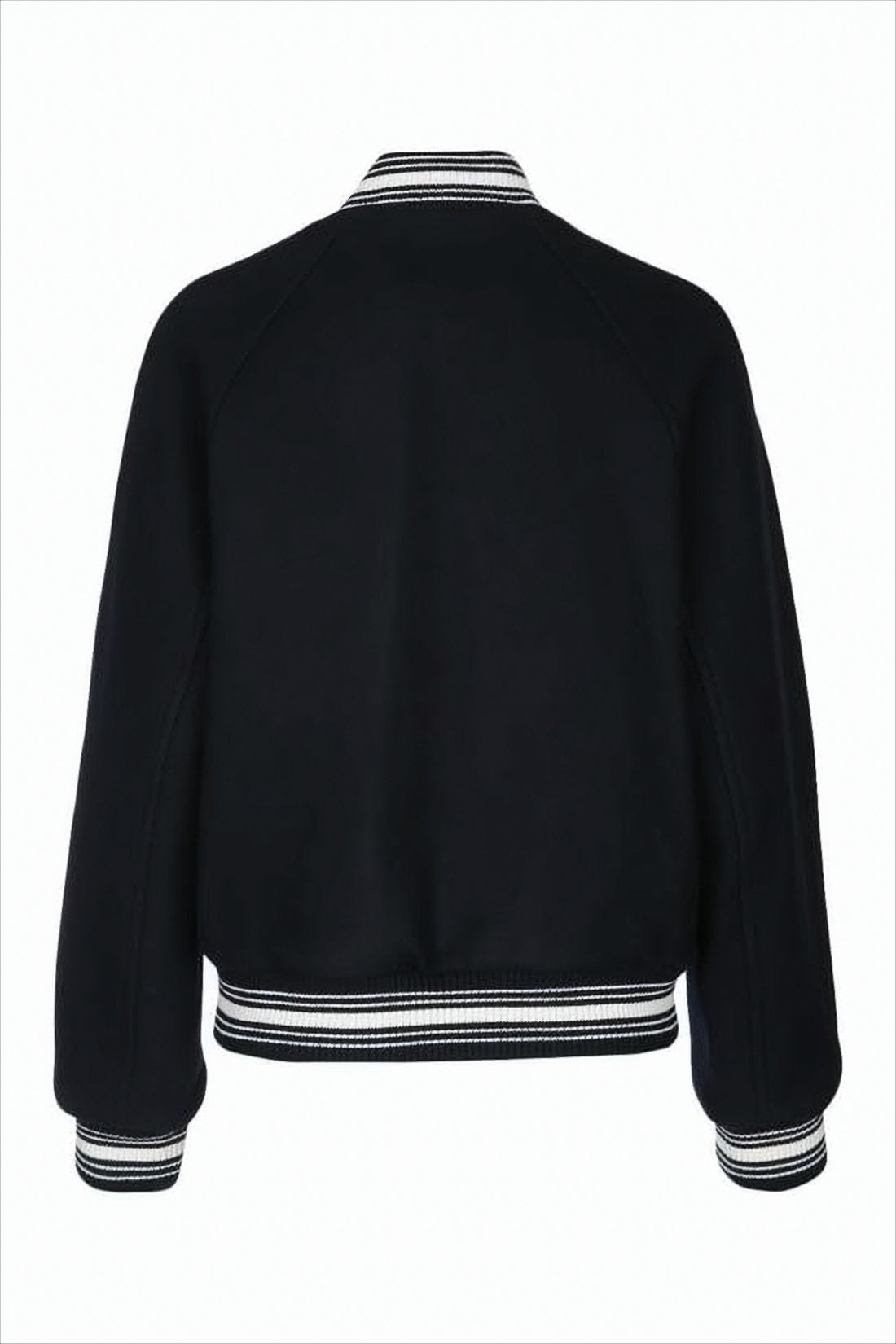 Cropped Varsity-Style Wool Jacket