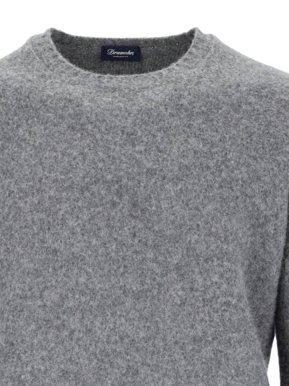 Basic Sweater In Grey Wool Dark Shade