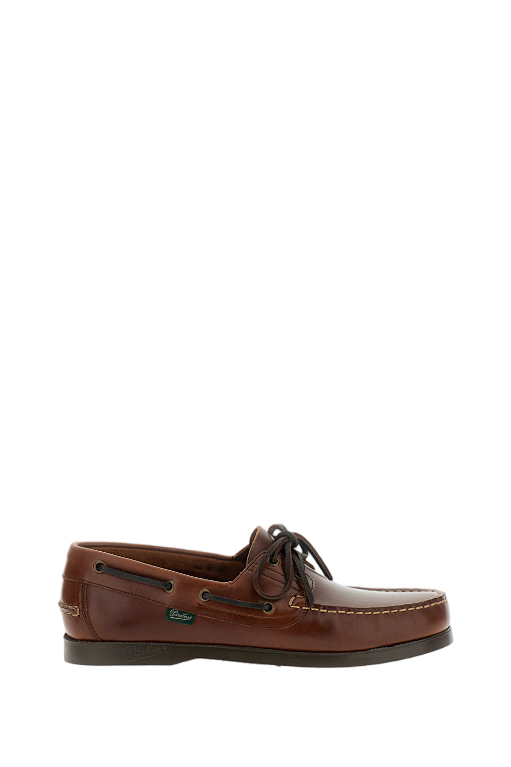 Brown Leather Boat Shoes with 360° Lacing