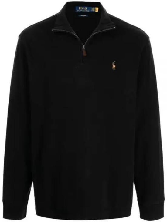 Classic Long-Sleeve Quarter-Zip Polo Sweater