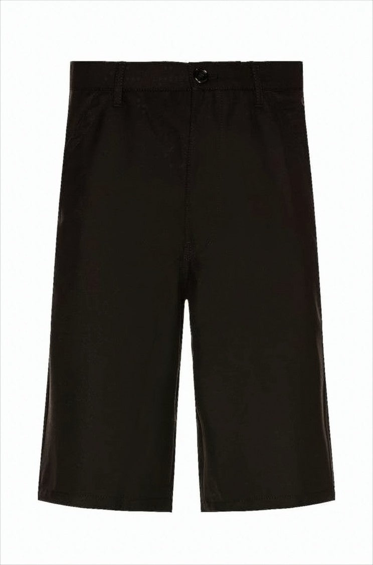 Mid-Thigh Length Minimalist Shorts with Patch Pockets