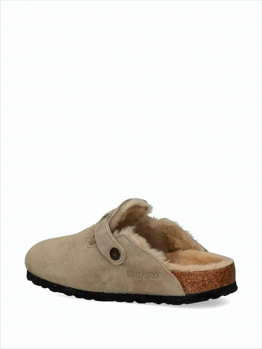 Suede Slip-On Mules with Adjustable Buckle Strap