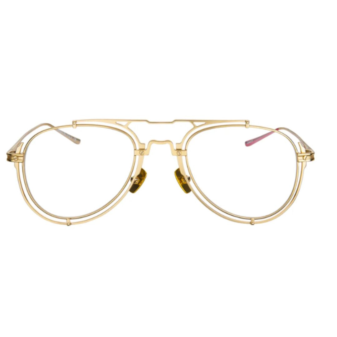 Zavit Zv-1 Double-Frame Round Sunglasses with Gold-Tone Finish