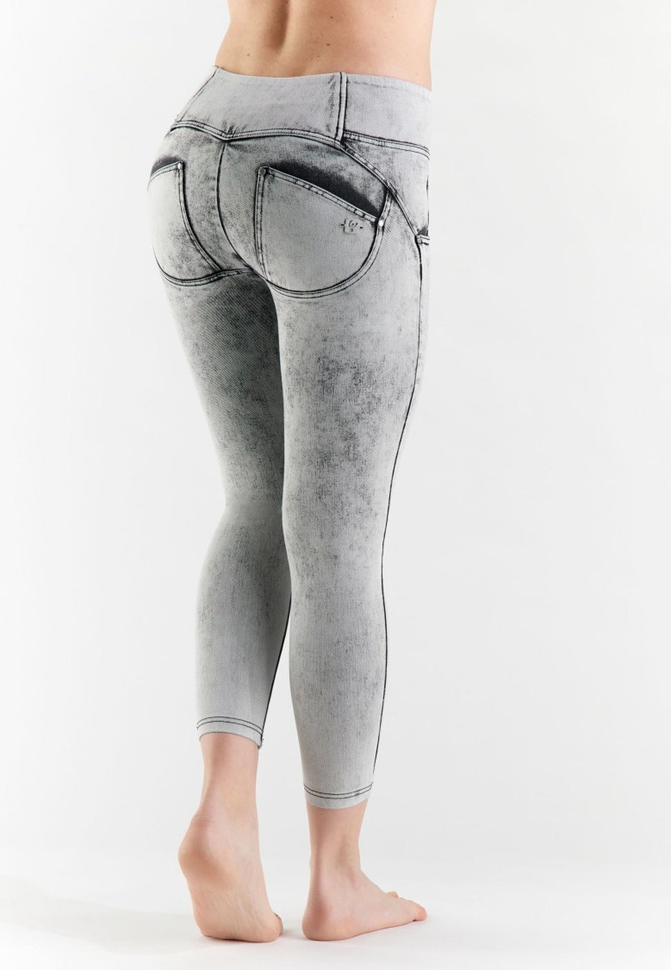 Slim-Fit Grey Push-Up Pants