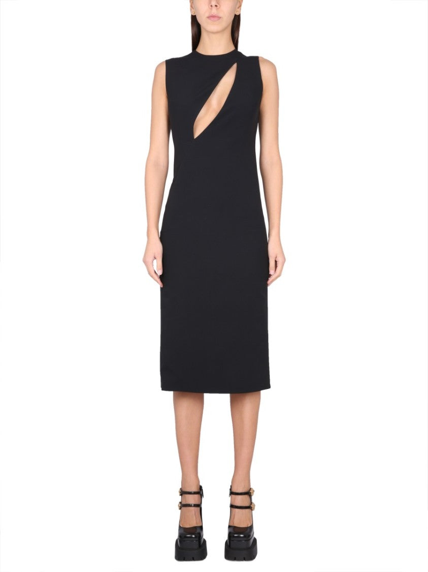 Sleeveless Midi Dress With Cutouts