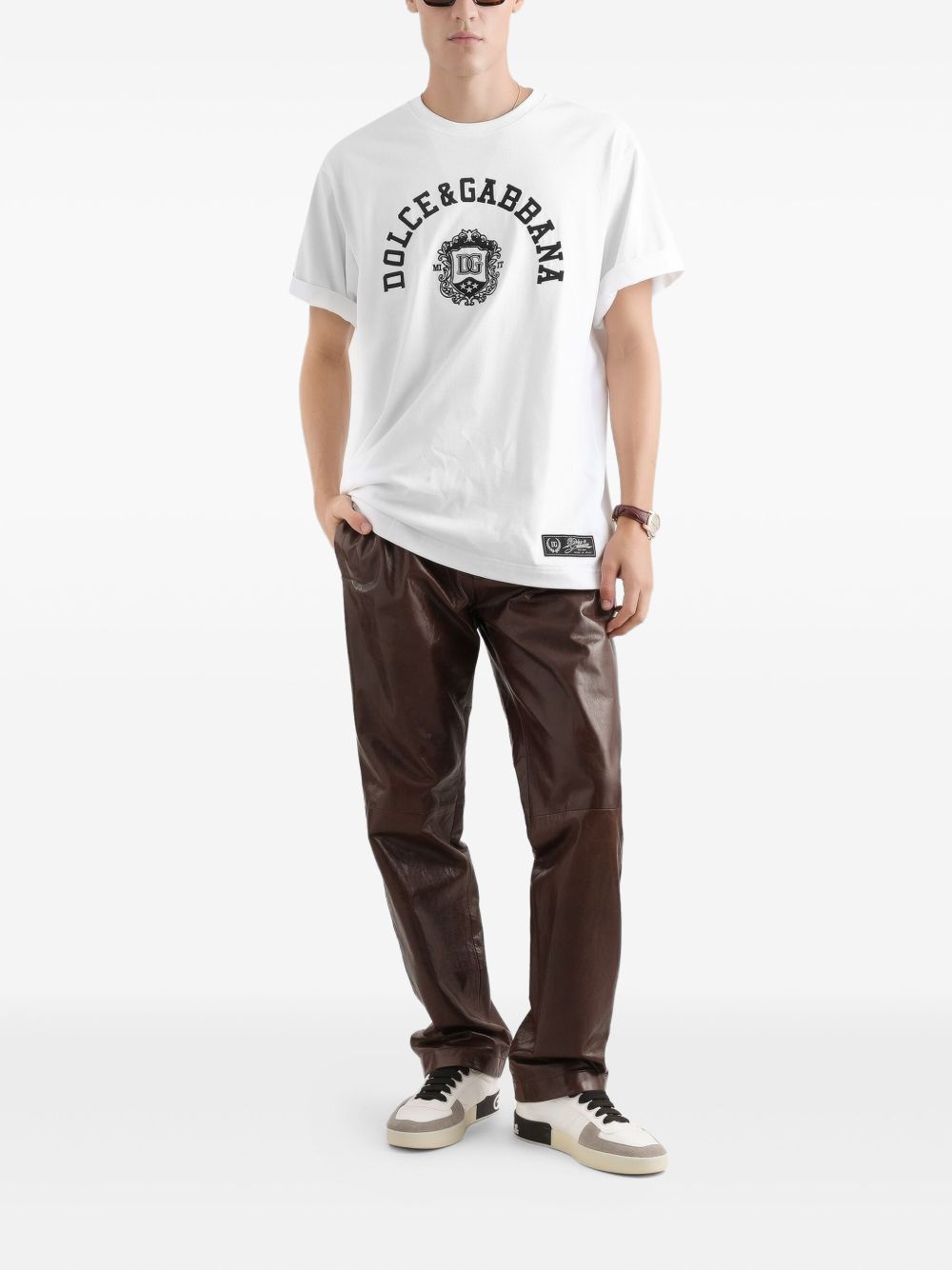 Relaxed-Fit White T-Shirt With Bold Logo Design