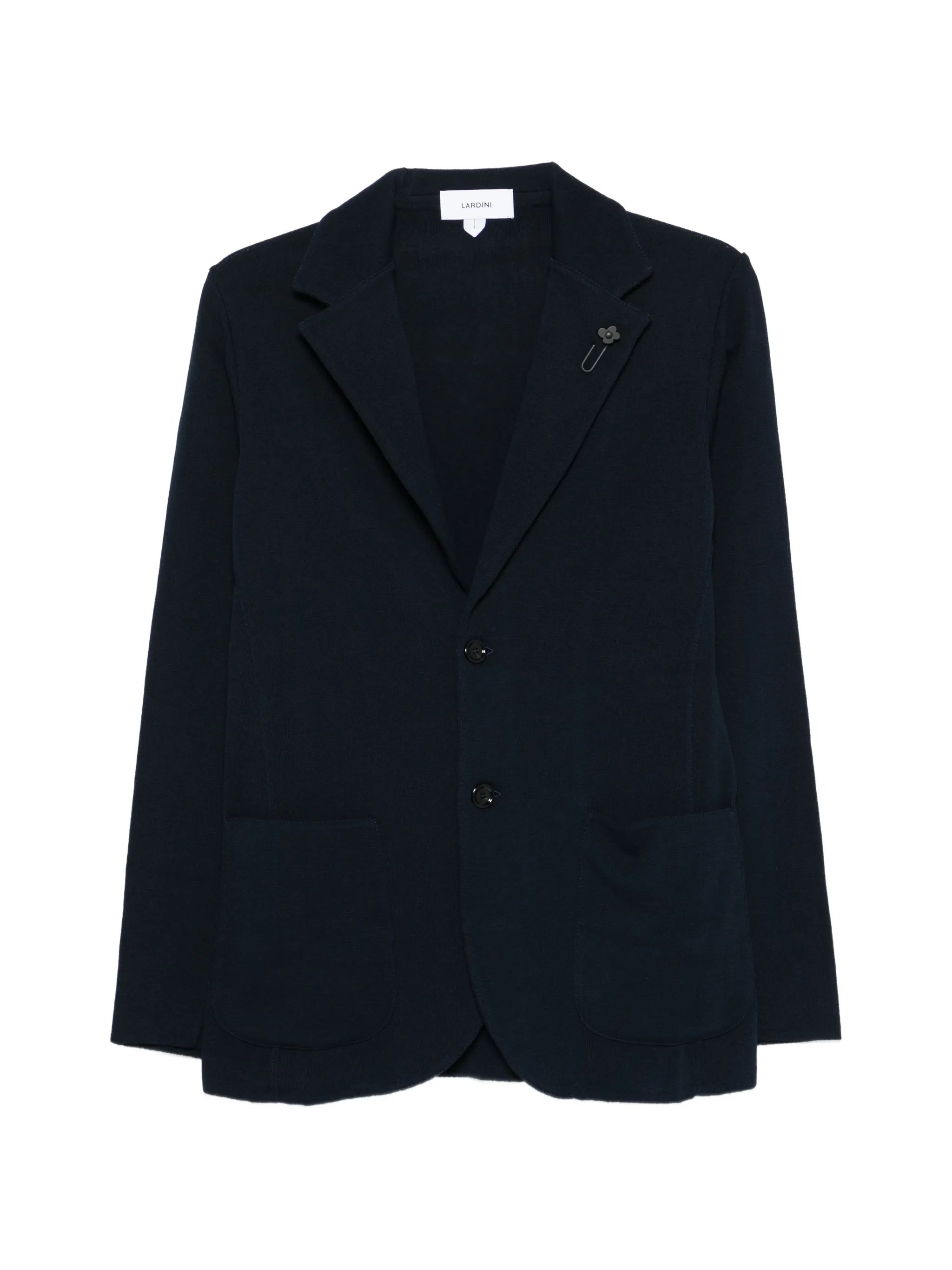 Black Knitted Tailored Cotton Jacket