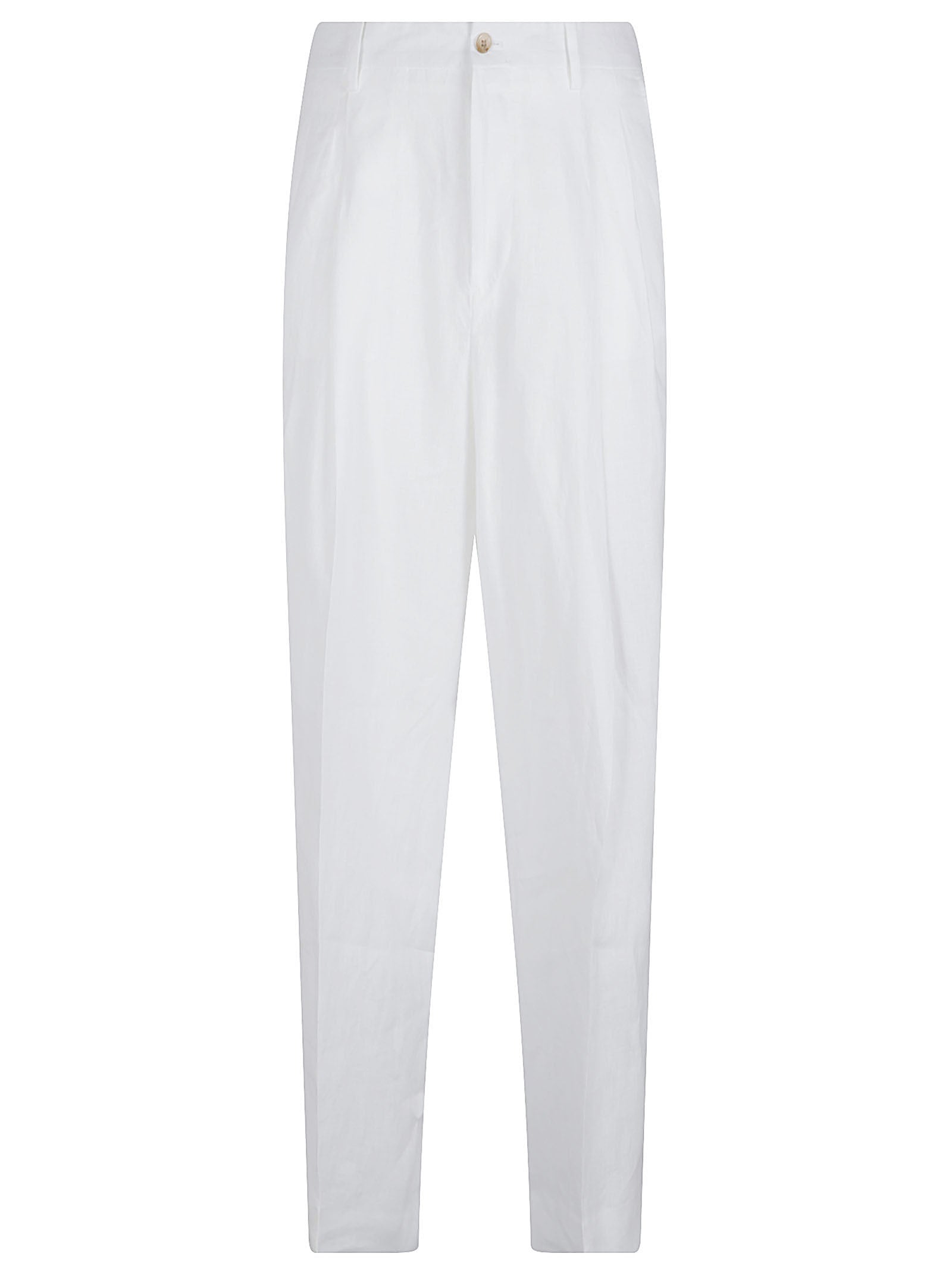 High-Waisted Tailored Trousers with Pleated Front