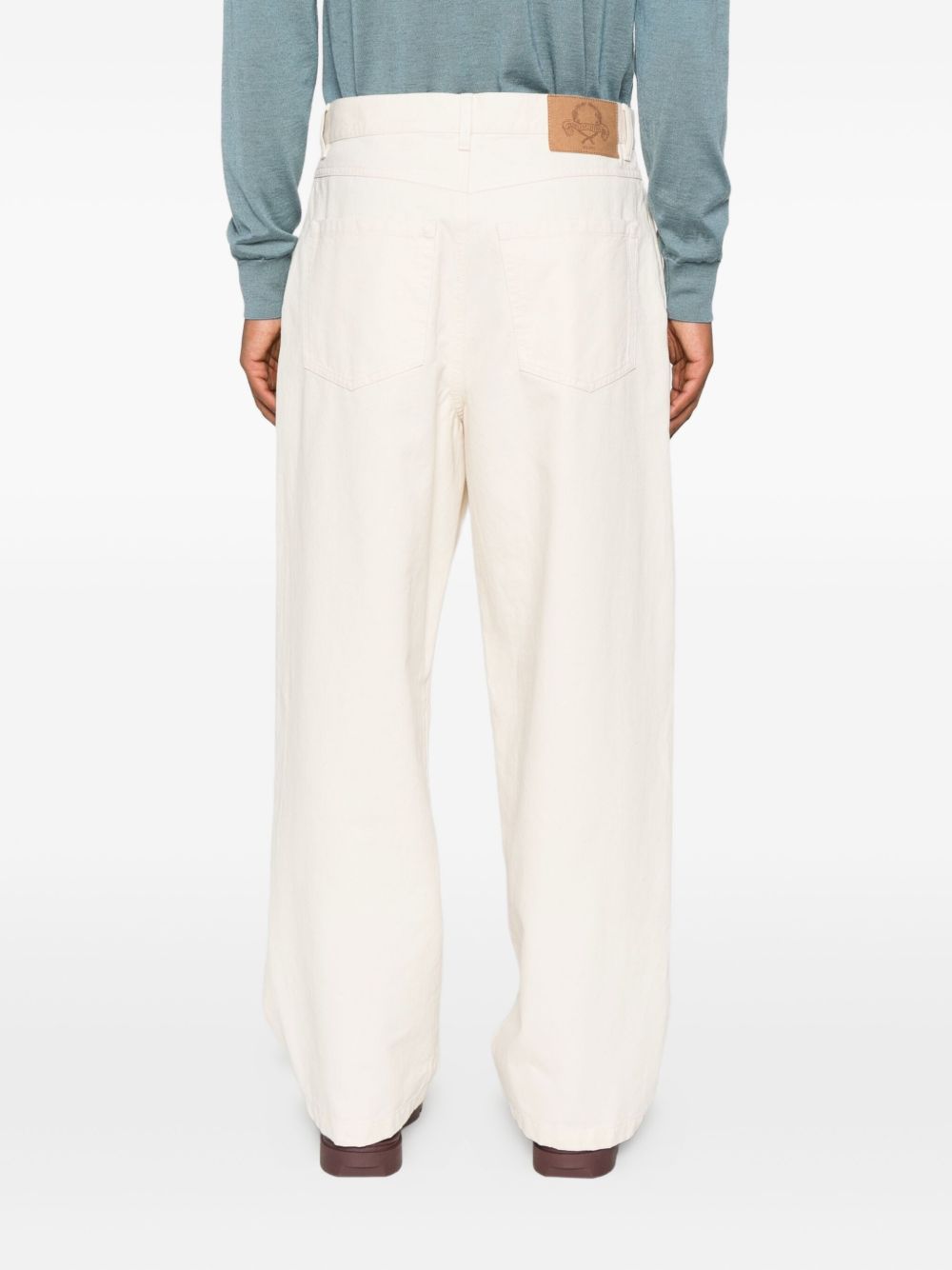 Wide-Leg Trousers with Pleated Front