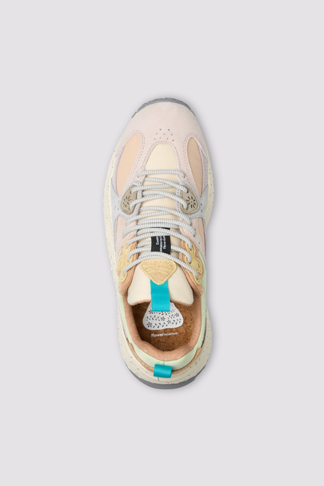 Layered Pastel Sneakers with Textured Outsole